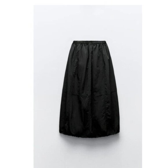 Zara Nylon Balloon Midi Skirt - Picture 8 of 8